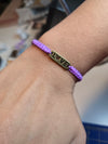 Lavender Paracord Love bracelet (11”)