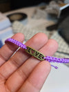 Lavender Paracord Love bracelet (11”)